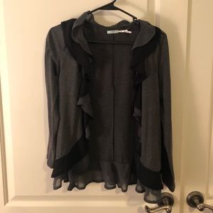 Anthropologie Ruffle Cardigan